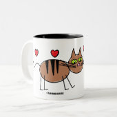 IK HOU VAN KATTEN CARTOON KAT MOK (Voorkant links)