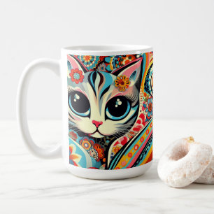 Ik hou van Katten Cat Mexican Folk Art Talavera st Koffiemok