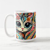 Ik hou van Katten Cat Mexican Folk Art Talavera st Koffiemok (Links)