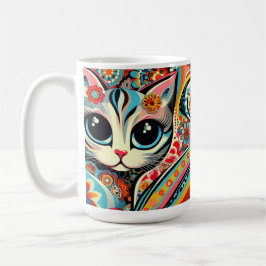 Ik hou van Katten Cat Mexican Folk Art Talavera st Koffiemok