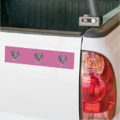 Ik hou van katten - collage hart bumpersticker (Op Truck)