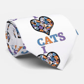 Ik hou van katten - collage hart stropdas (Opgerold)