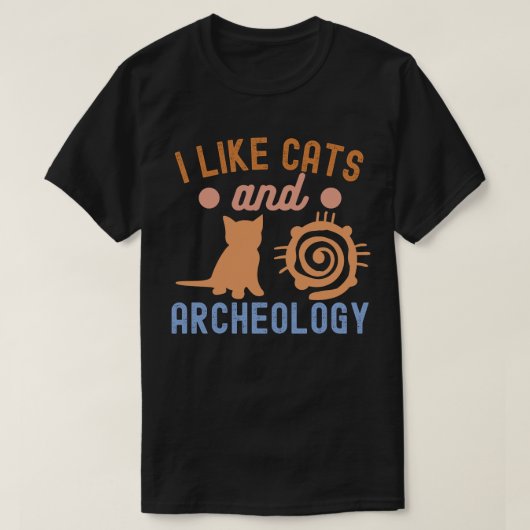 Ik hou van katten en archeologie, archeologie lief t-shirt
