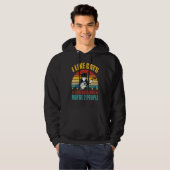 Ik hou van katten en bas en misschien 2 mensen git hoodie (Voorkant volledig)