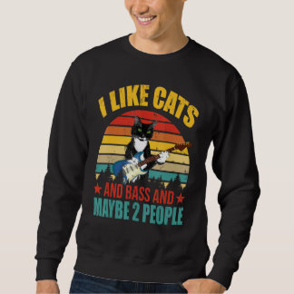 Ik hou van katten en bas en misschien 2 mensen git trui