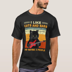 Ik Hou Van Katten En Bas En Misschien 3 Personen K T-shirt