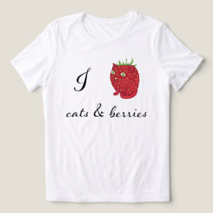 Ik hou van katten en bessen Tri-Blend shirt