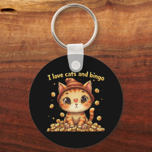 Ik hou van katten en Bingo Perfect Combo Bingo Lie Sleutelhanger