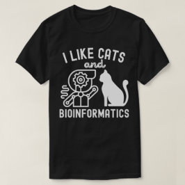Ik hou van katten en bio-informatica t-shirt