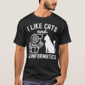 Ik hou van katten en bio-informatica t-shirt (Voorkant)