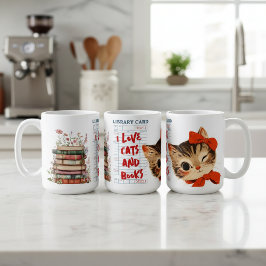 Ik hou van katten en boeken koffiemok