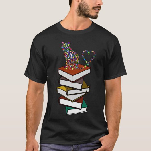 Ik hou van katten en boeken t-shirt (Voorkant)