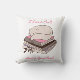 Ik hou van katten en een goed boek kussen