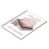 Ik hou van katten en een goed boek notitieboek (Linkerzijde)