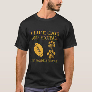 Ik hou van katten en Football en misschien wel 3 m T-shirt