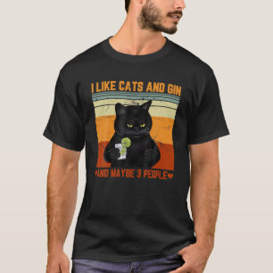 Ik hou van katten en geiten en misschien drie mens t-shirt