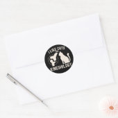 Ik hou van katten en kinesiologie ronde sticker (Envelop)