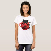  Ik hou van katten en koffie, Klassiek Shirt  (Voorkant volledig)