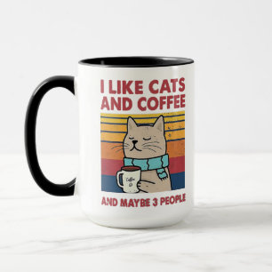 Ik hou van katten en koffie mok
