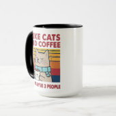 Ik hou van katten en koffie mok (Voorkant links)