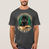 Ik hou van katten en mannetjes en misschien 3 volk t-shirt (Voorkant)