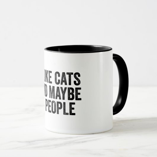 Ik hou van katten en misschien 3 mensen mok (Voorkant rechts)