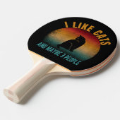 ik hou van katten en misschien 3 mensen tafeltennisbatje (Voorkant Gekanteld)