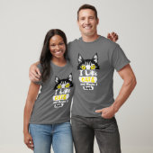 Ik hou van katten en misschien drie mensen die gra t-shirt (Unisex)