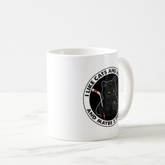 Ik hou van katten en muizen en misschien 3 mensen koffiemok (Voorkant rechts)