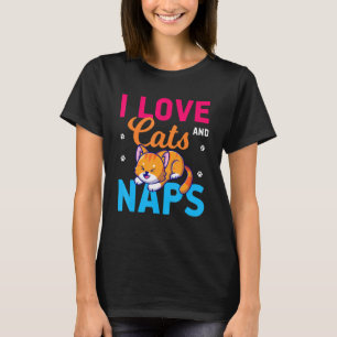 Ik hou van katten en nonnen grappige kat t-shirt
