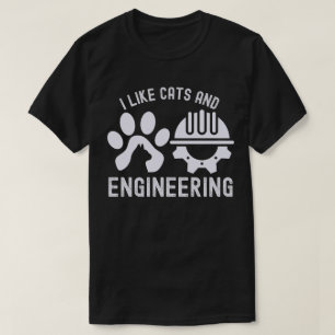 Ik hou van katten en techniek, technische citaten t-shirt