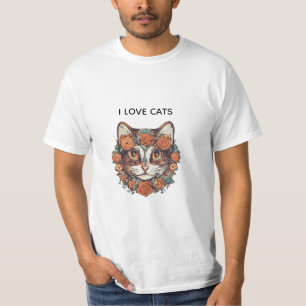 IK HOU VAN KATTEN EN VERBAZINGWEKKENDE KUNST CAT T-SHIRT