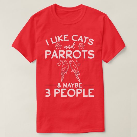 Ik hou van katten en wortels.. misschien 3 mensen t-shirt (Design voorkant)