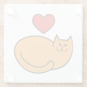 Ik hou van katten glazen onderzetter (Achterkant)
