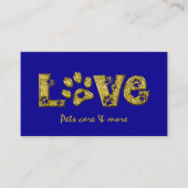 Ik hou van katten - goud visitekaartje (Voorkant)