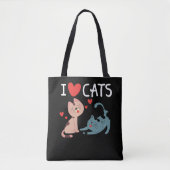 Ik hou van katten - ik hou van Kittens Tote Bag (Voorkant)