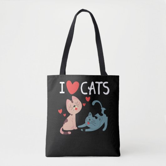 Ik hou van katten - ik hou van Kittens Tote Bag (Voorkant)