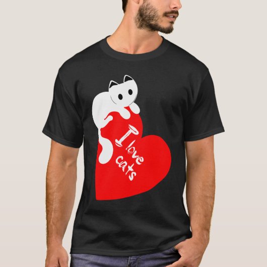 Ik hou van katten katten katten katjes diervriendj t-shirt (Voorkant)