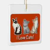 Ik hou van katten keramisch ornament (Rechts)