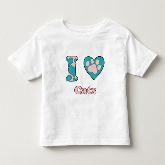 Ik hou van katten kinder shirts (Voorkant)