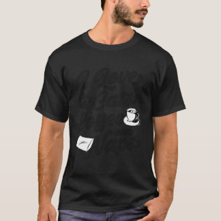 Ik hou van katten koffie en dutjes grappig trendy t-shirt