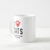 Ik hou van katten koffiemok (Voorkant links)