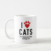 Ik hou van katten koffiemok (Links)