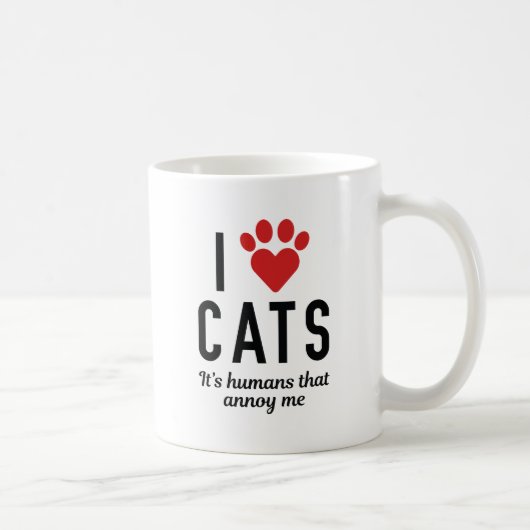 Ik hou van katten koffiemok (Rechts)