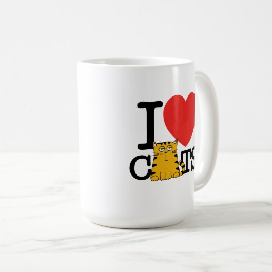 Ik hou van katten koffiemok (Voorkant rechts)
