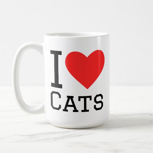 Ik hou van katten koffiemok (Links)