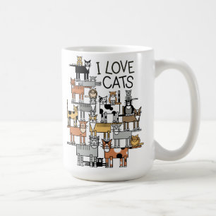 Ik hou van katten koffiemok