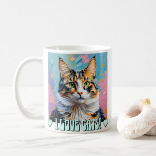 Ik hou van katten! koffiemok