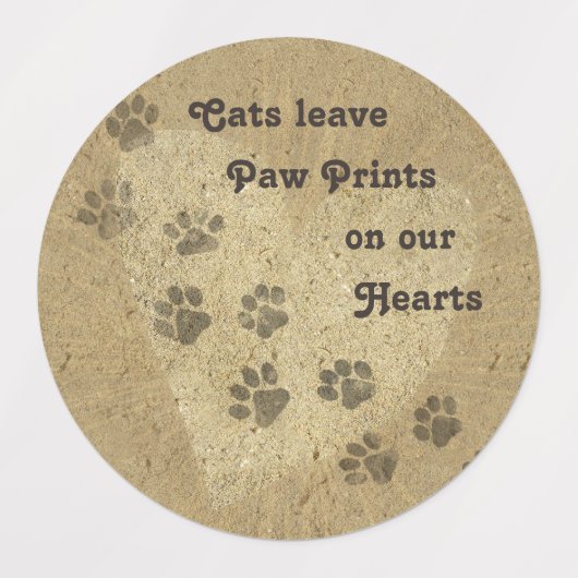 Ik hou van katten labels (Design 2)