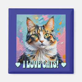 Ik hou van katten! magneet